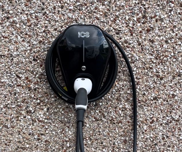 EV charge point installed at a home by Gault Electrical Solutions, Alloa